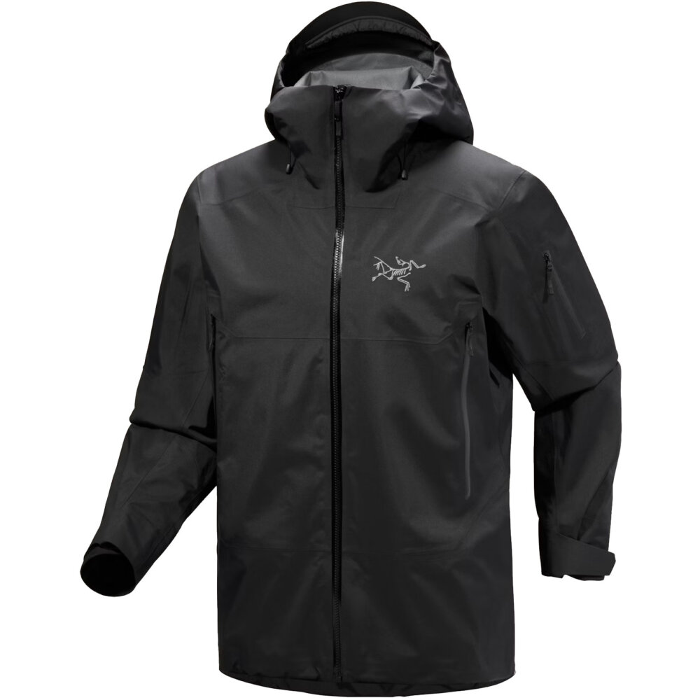 Black waterproof shell jacket